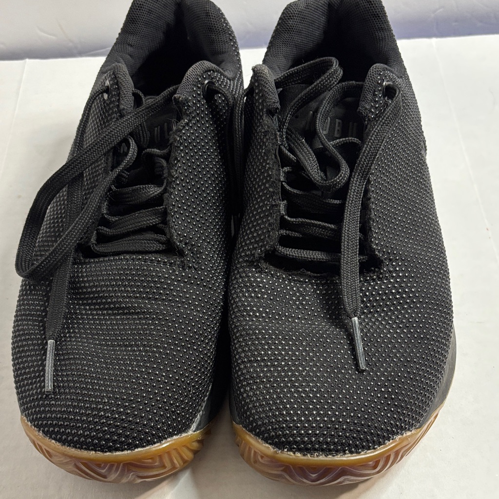 Nobull Trainer Gym Shoes Black Gum Lace Up Women's 8.5 Vguc